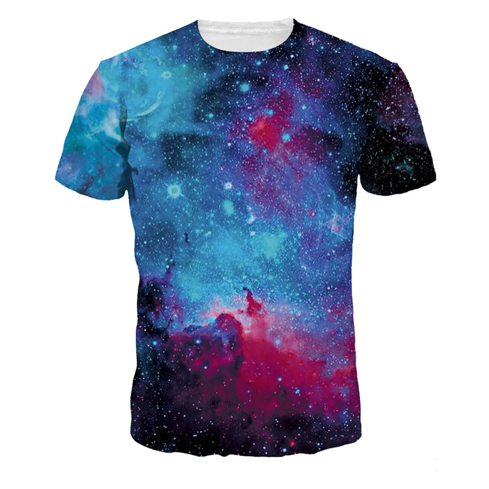 Newest Space Galaxy T shirt for Women 3d T shirt Harajuku O Neck Short ...