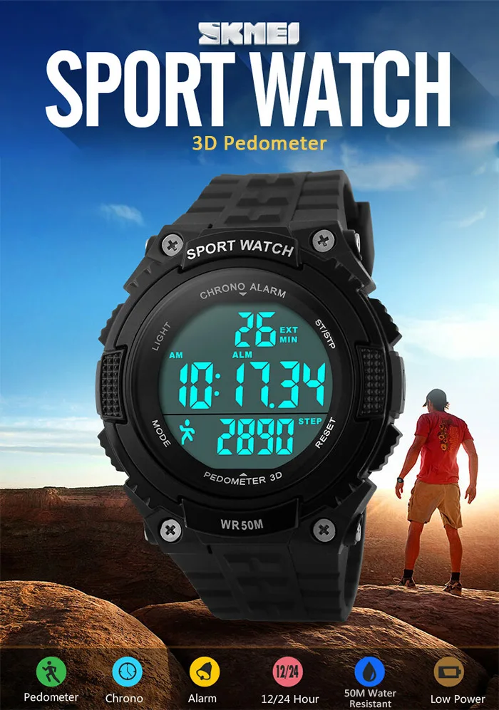 pedometer 3d watch
