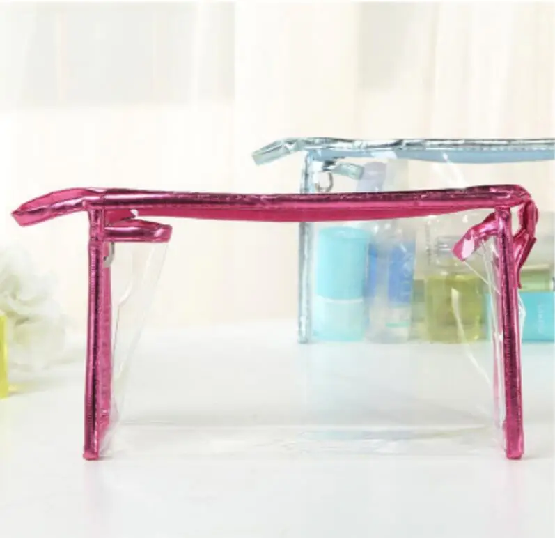 Women transparent fashion waterproof ladies makeup storage briefcase travel wash bag overnight package