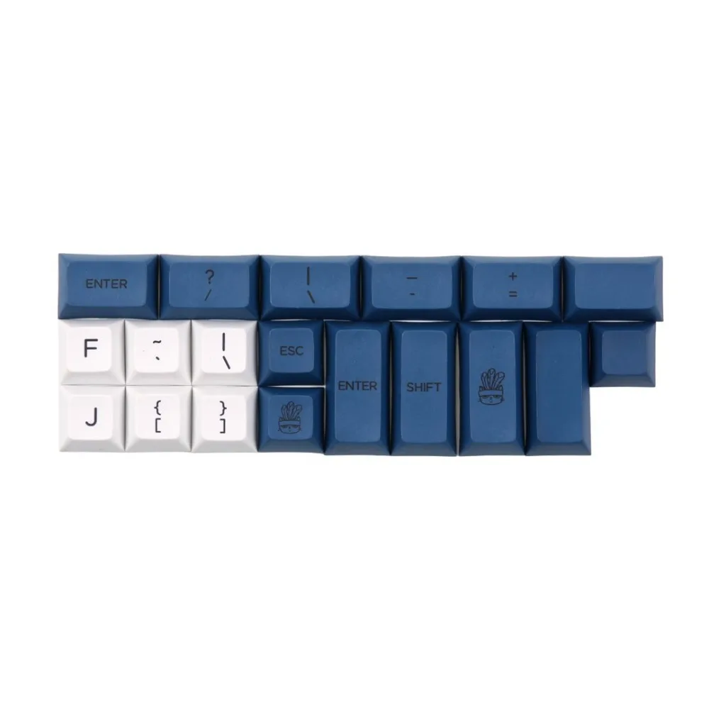 DSA ERGO Dye-Sub keycap белый и темно-синий цвет 95 клавиш в индивидуальном дополнительных для Ergodox механической клавиатуры