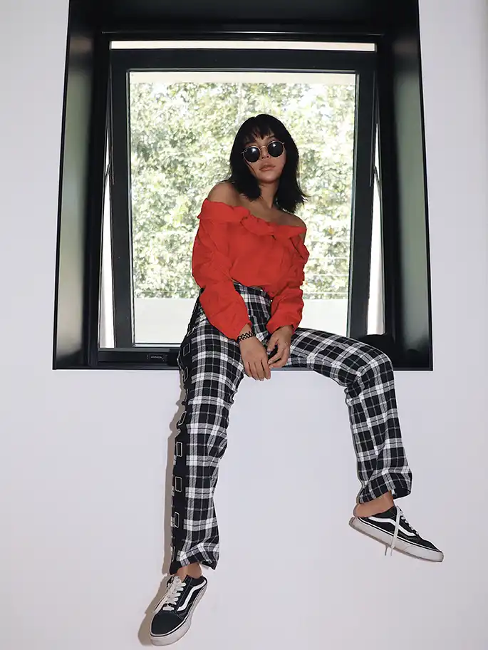 punk rock plaid pants