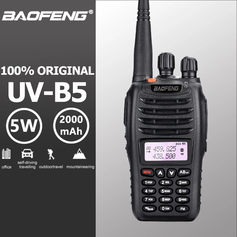 BaoFeng UV-B5 портативная рация Новинка УФ B5 Двухдиапазонная Vhf 136-174MHz& Uhf 400-470 MHz маленький мини ЖК-экран UVB5 двухстороннее радио