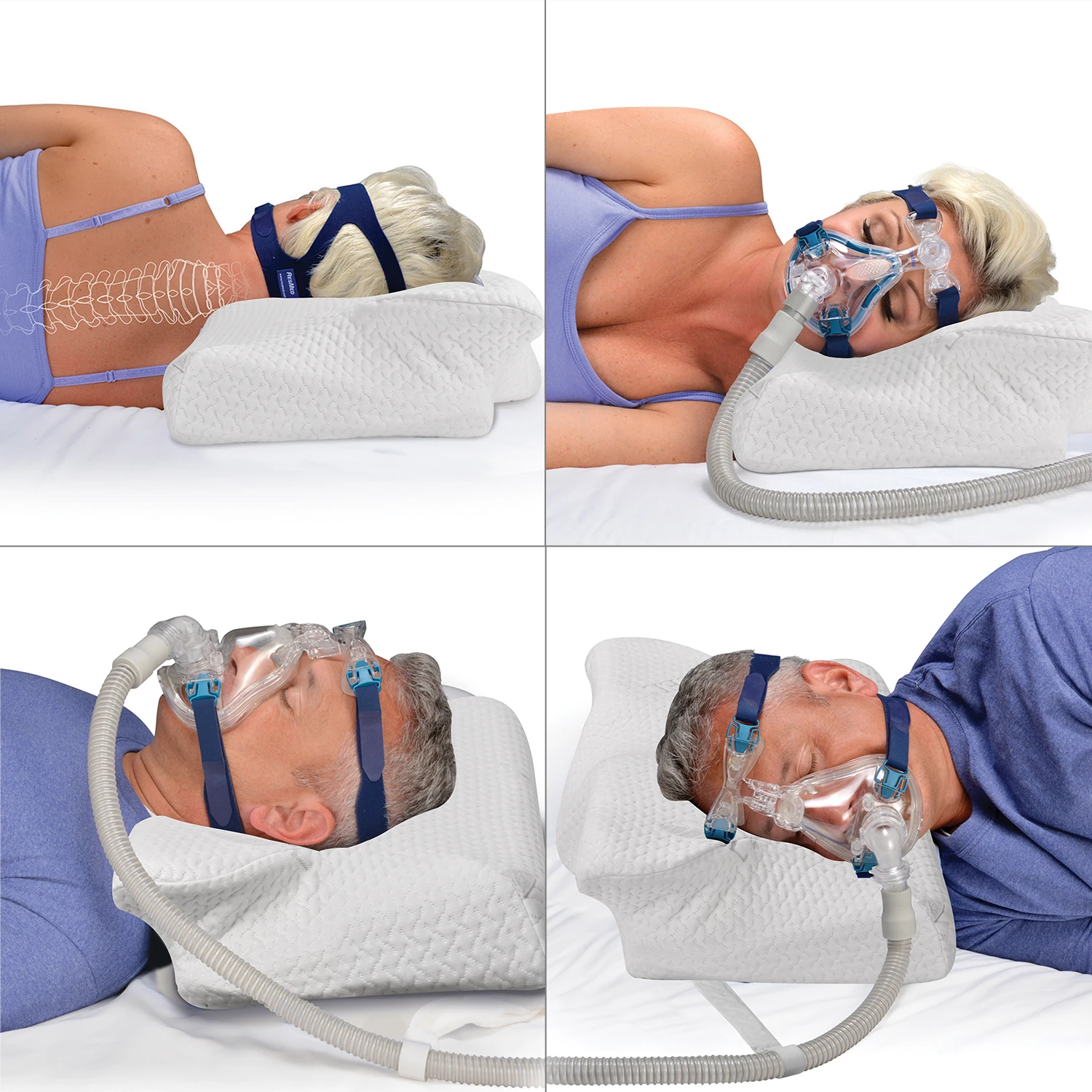 CPAP подушка | подушка для шеи из пены с эффектом памяти | Массажная эргономичная подушка для сна с защитой от храпа постельные принадлежности с наволочкой