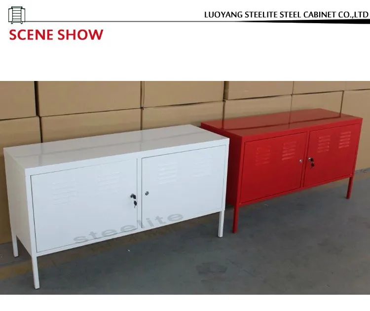 Steel Hanging Tv Cabinet Modern White Or Red Ikea Ps Storage