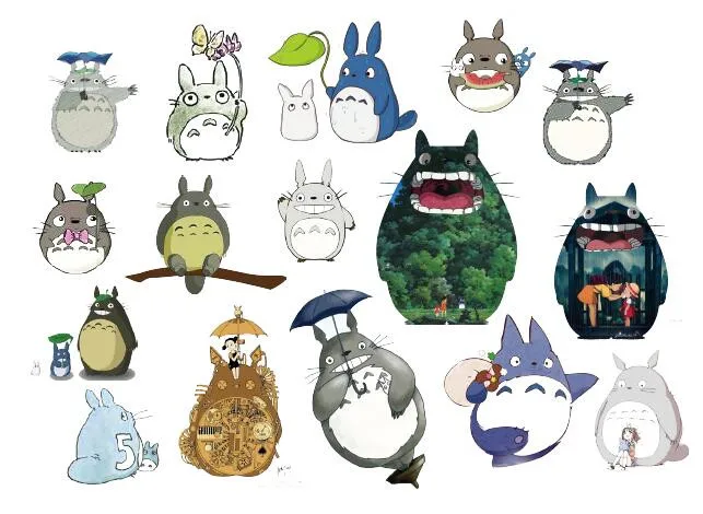 للماء المؤقتة وهمية لصاقات وشم لطيف Totoro الكرتون تصميم الاطفال الطفل الجسم الفن أدوات تجميل