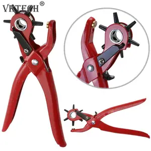 5 отверстий Размеры ремень Перфоратор Инструмент для кожи Leathercraft отверстия пробивая машина 3-в-1 ручная плоскогубцы кожаные инструменты Бесплатная доставка - изображение