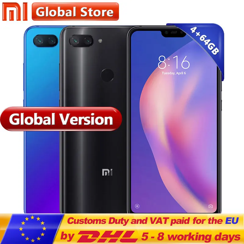  Xiaomi Mi 8 Lite 4 ГБ 64 ГБ Глобальная версия 