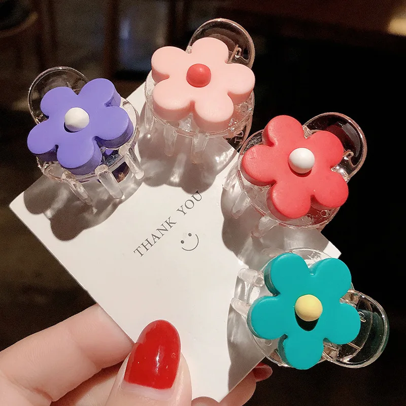 

New Flower Hair Claws Barrettes Korean Girls Cute Hair Clips Fashion Acrylic Women Hairpins Floral Handmade Hair Accessories
