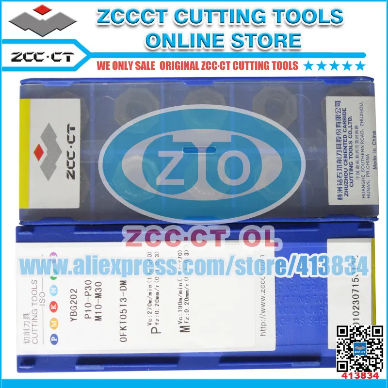 

50pcs ZCC insert OFKT05T3-DM YBG202 OFKT05T3 zccct milling cutter machinery part for cnc tools