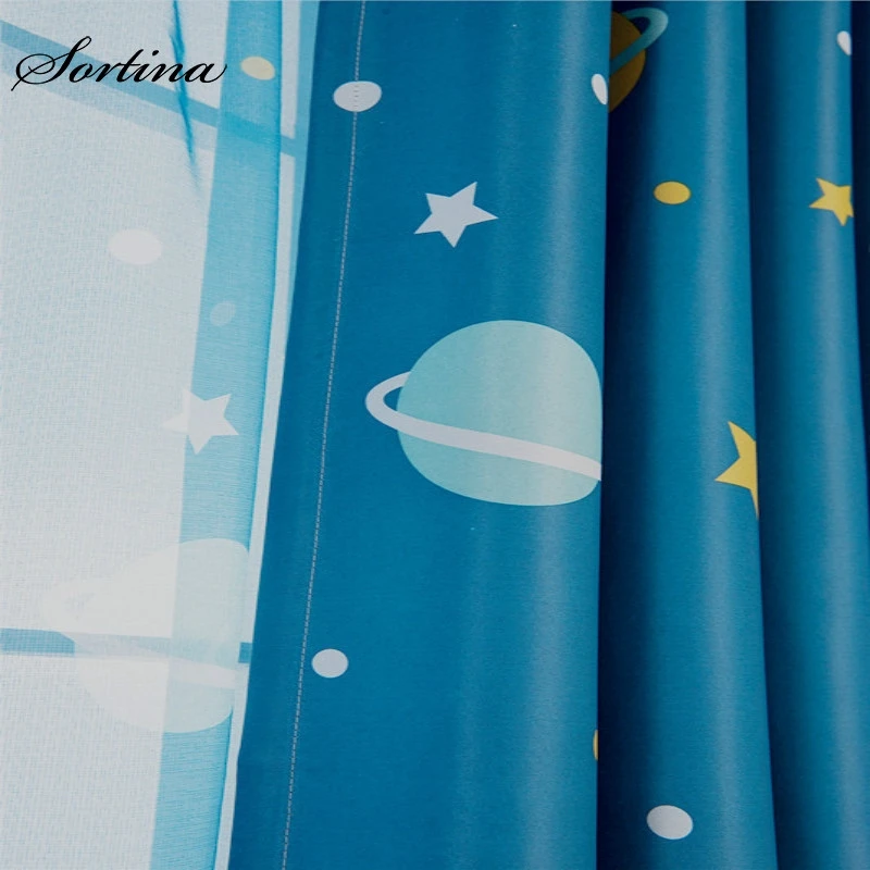 Детская комната затемняющие шторы на окна короткие готовые для спальни двери