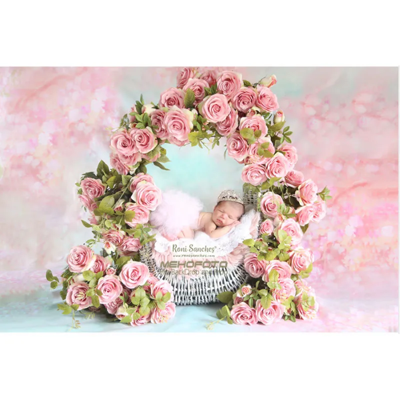 

Free Shipping New Customized Thin Vinyl Photography Backdrops Digital Printing Newborn Background floral photo Backdrop Good
