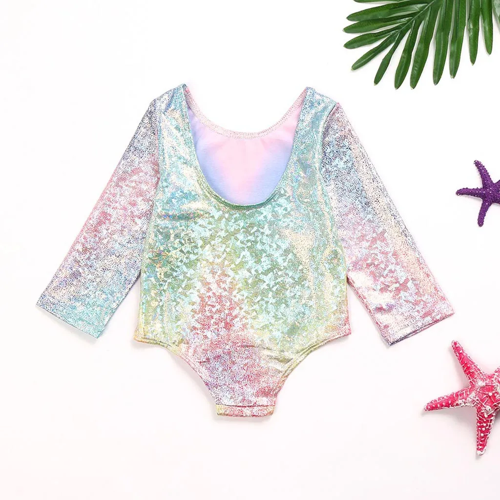 

Telotuny Girls Swimwear Infant Kids Baby Girls Gradient Color Swimsuit One Piece Outfits 2019 Cute Girls Beachwear #40