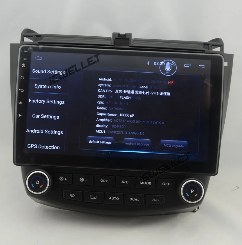 Cheap 10.1" Quad core 1024*600 HD screen Android 8.1 Car GPS radio Navigation for Honda  Accord 2003-2007 with 4G/Wifi DVR OBD 1080P 8