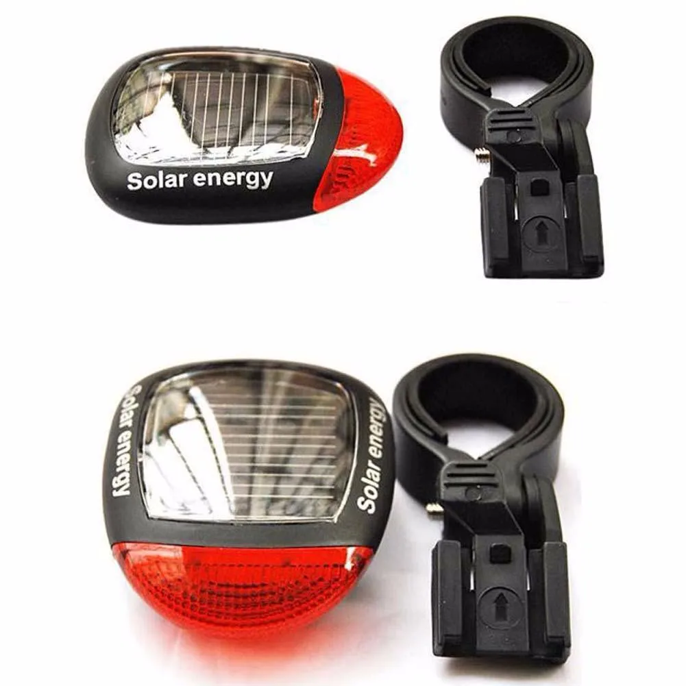 Solar Powered LED Rear Flashing Tail Light Bicycle Bike Cycling Lamp Light Bicycle Accessories Warning Safety Bike Rear Light