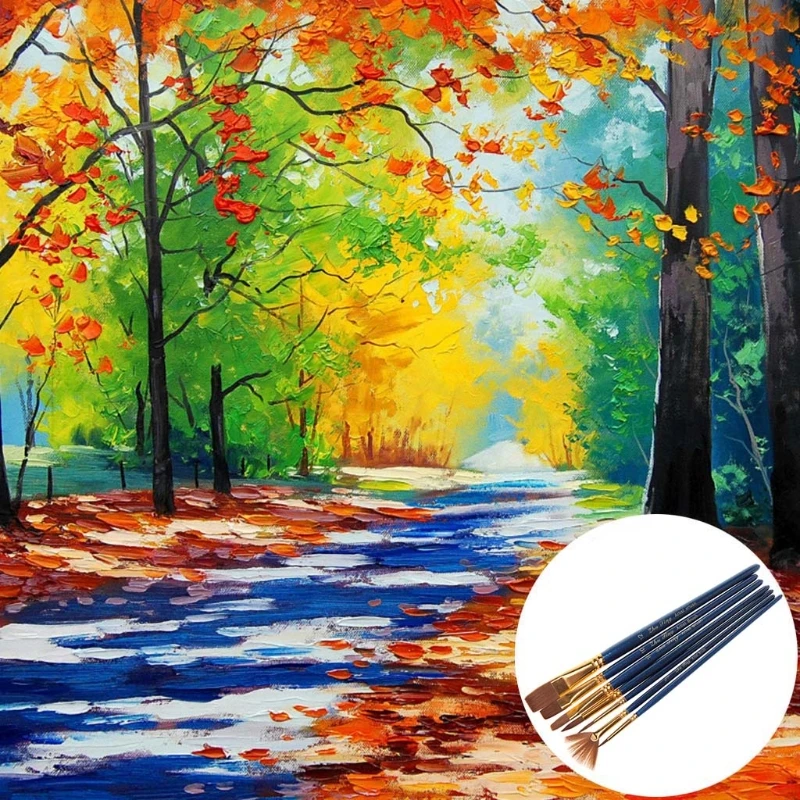 7Pcs/Set Hair Nylon Oil Painting Brush Artist Watercolor Brush Pro Art Supplies|Paint Brushes| - Aliexpress