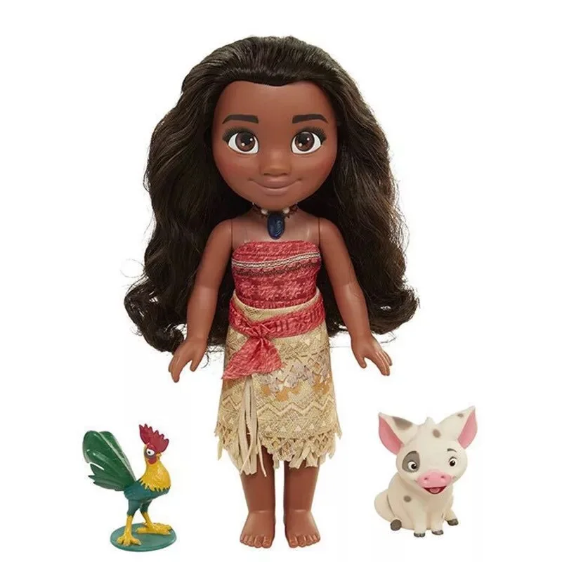 Дисней фильм Моана ваялики Мауи Heihei куклы модель с музыкой фигурки детей Lover Рождественский подарок детские игрушки