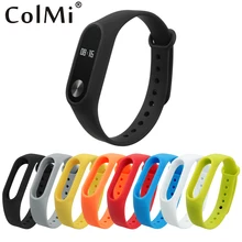ColMi coloré Silicone dragonne Bracelet ceinture pour Original Miband 2 Xiaomi Mi band 2 bracelets bord(China)
