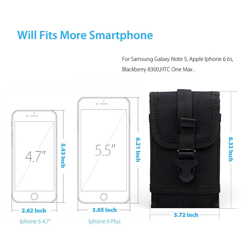 Universal Outdoor Tactical Molle Phone Pouch 600D Oxford Waist Belt Bag Wallet Pouch Case Belt Cell Phone Pouches Hunting Bags