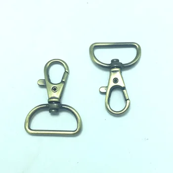 

1 inch 50pc Set Swivel Bolt Snap Hooks, Antique Brass Lobster Style Swivel Hooks