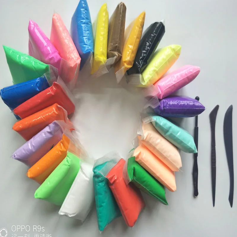 

24colors/set Modeling Clay Plasticine Super Light Clay Air Drying Soft Polymer Educational Toy Special DIY Plasticine Slime Toys