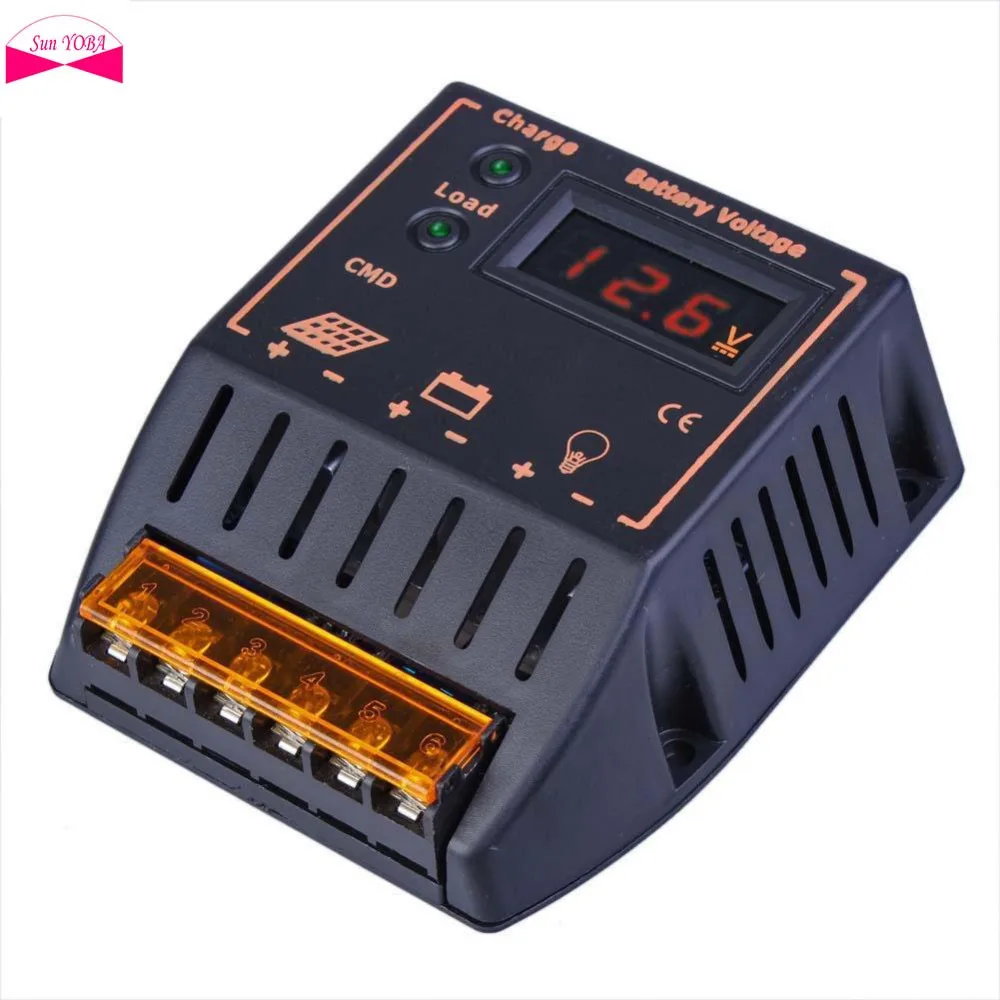 H Q LCD 5A 12V/24V Autoswitch Solar Panel Battery Regulator Charge