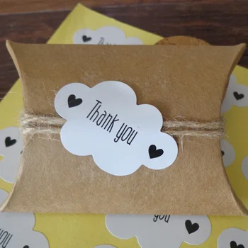 

1200pcs Cloudy Sahpe White Seal Label Sticker Thank You Sticker For Party Favor Gift Bag Candy Box Decor