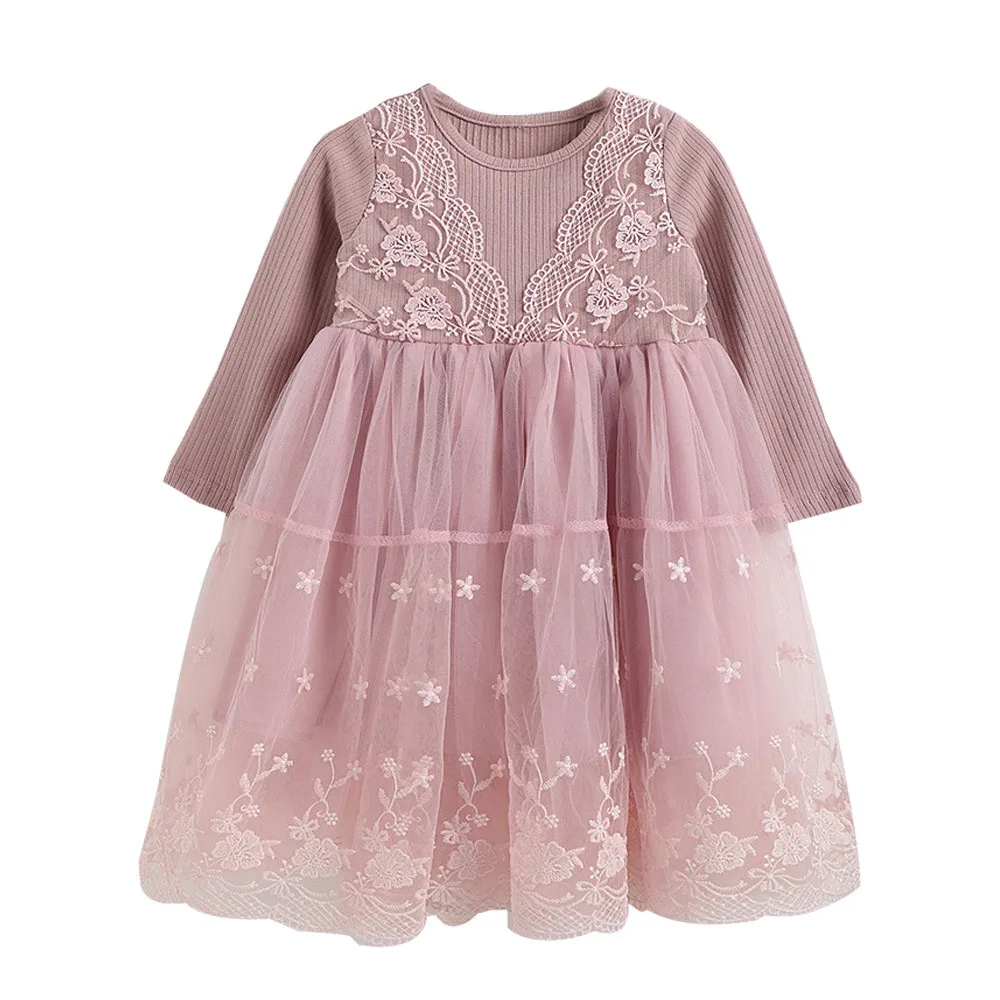 Toddler Baby Girls Lace Princess Tulle Party Pageant Flower Dresses Clothes