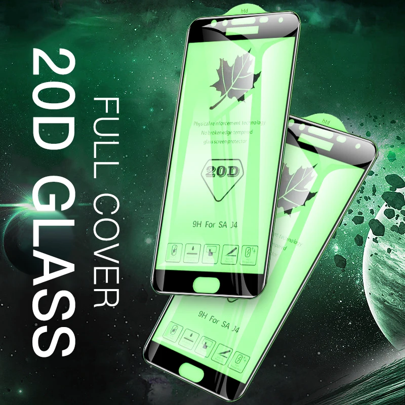 

20D Full Curved Tempered Glass for Samsung Galaxy A20 A30 A40 A50 A750 A70 A8 A8S J4 J6 Plus A9 2019 Screen Protector Front Film
