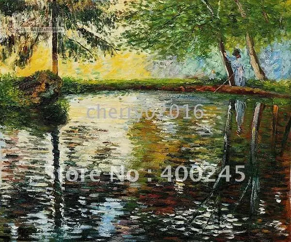 Пейзаж Искусство высокое качество Клода Monet репродукция пруд на Монжерон ручная