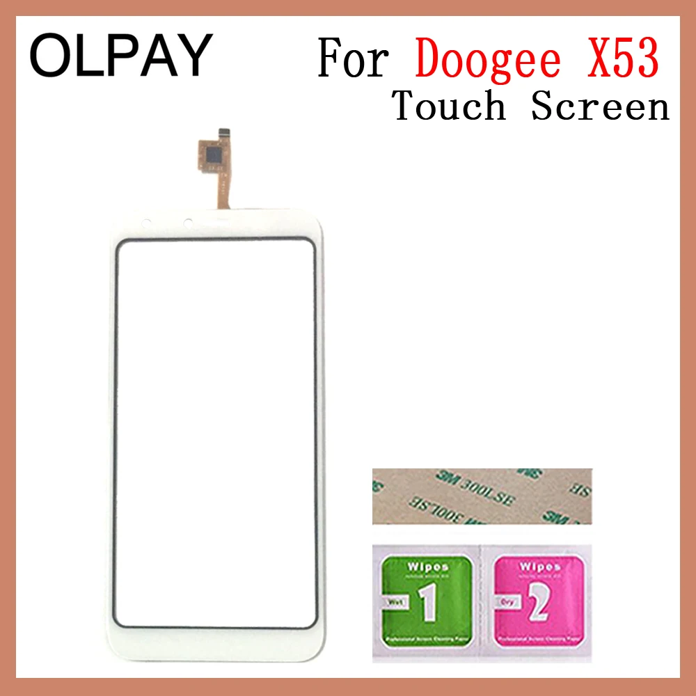 OLPAY 5,3 ''мобильный телефон для Doogee X53 сенсорный экран стекло дигитайзер панель объектив сенсор стекло Бесплатный клей и салфетки