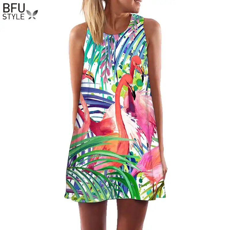 flamingo summer dress