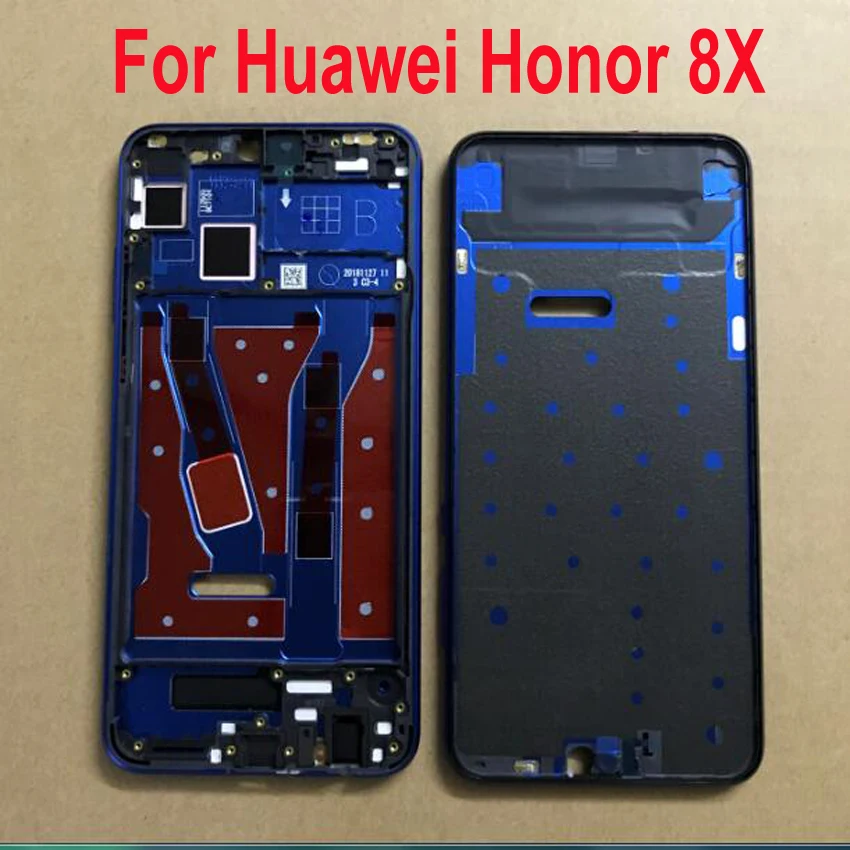 

Original Best Front Bezel / Middle Frame Plate Chassis Housing + Power Side Buttons For Huawei Honor 8X / Honor View 10 Lite