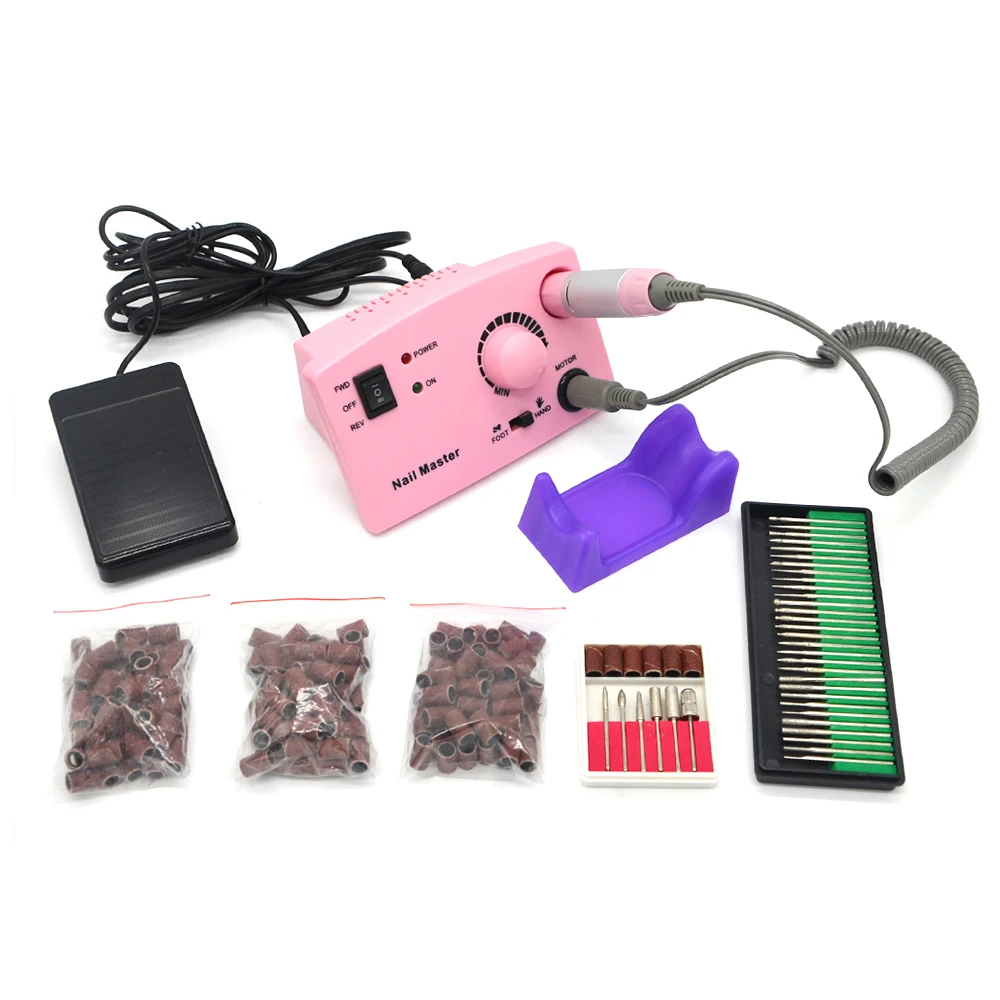 

30000RPM Nail Drill Electric Machine Manicure Cutter Accessory Machine Kits For Pedicure Manicure File Nail tools pink 204