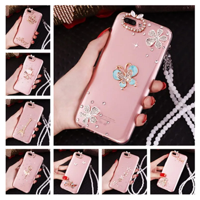 

Honor 10 Bling P Smart Diamond Rhinestone Cover Case For Huawei honor 8C 8X 7C pro 6C 7A pro Y5 Y6 Y7 Prime 2018 Y9 2019 P20 PRO