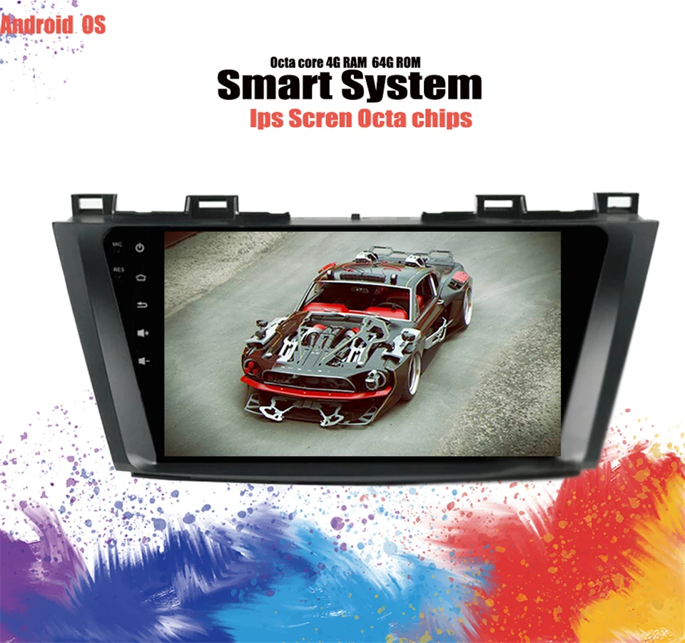Cheap 9" 2Din Android 9.1 Car Radio Stereo For Mazda 5 2009 2010 2011 2012 GPS Navigation Multimedia Player Head Unit 4G LTE Carplay 2