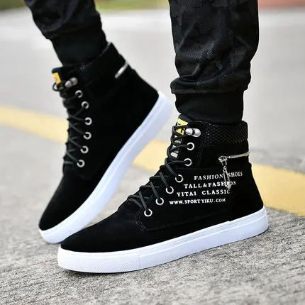 

Hot 2019 Spring Autum Men Shoes Canvas Buckle Ankle Boots Male Fashion Lace-Up Leather Flats Casual Shoes Plus size 46 47