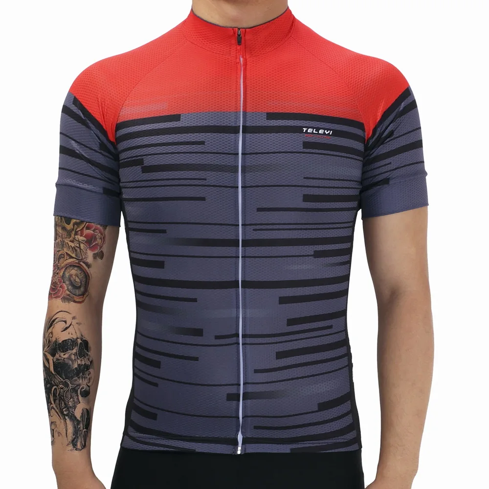 Абсолютно мужской черный и красный гоночный велосипед Pro командная одежда для велоспорта Ropa Ciclismo влагоотводящие мотобайк, велосипед, велотренажер, Майки