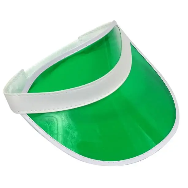 MinanSer Кепка унисекс шляпа велосипедная прозрачная Солнцезащитная шляпа красочная пластиковая космическая шляпа летняя кепка модная модель козырек из ПВХ шляпа - Цвет: GREEN ADULT