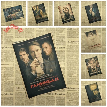 

Multiple awards Hannibal Classic Movie Kraft Paper Poster Cafe Creative wallpaper Interior Decoration