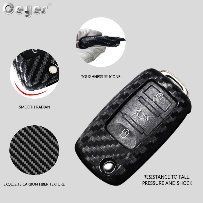 Carbon fiber key cover for VOLKSWAGEN (13)