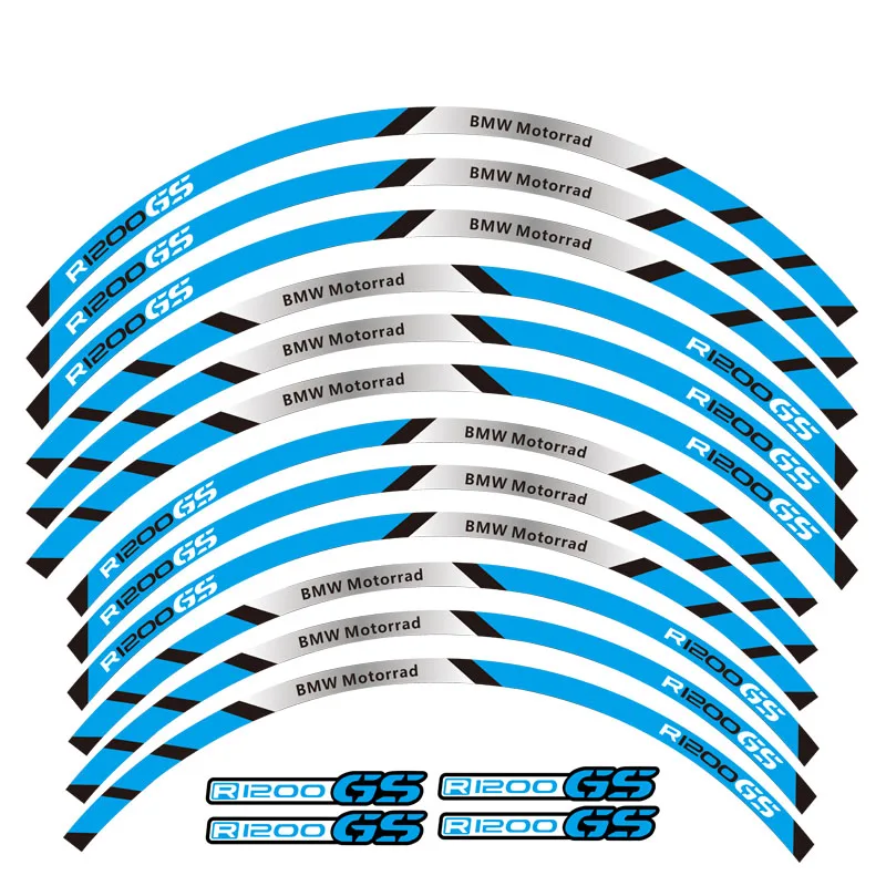Новая мотоциклетная обувь передние и задние колеса внешний обод водонепроницаемый Стикеры светоотражающие полосы колеса наклейки для BMW R1200GS