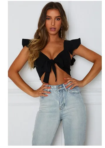 

New Ladies Strappy Bra Top Bustier Tie a Knot Crop Bralette Women Stash Vest