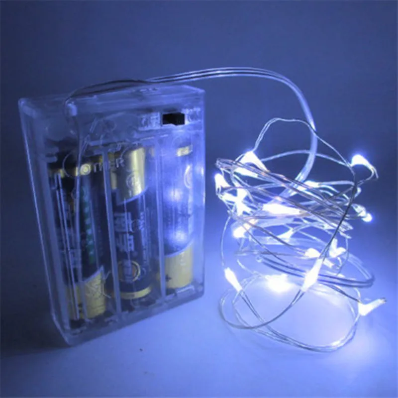 Светодиодная Водонепроницаемая медная гирлянда на батарейках 1 м 2 3 4 м|fairy lights|string