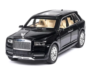 1:24 Rolls-Royce Cullinan, отличное качество, Металлический Игрушечный Автомобиль из сплава, игрушечный автомобиль, игрушечный автомобиль, модель автомобиля, игрушки для детей - Цвет: Черный