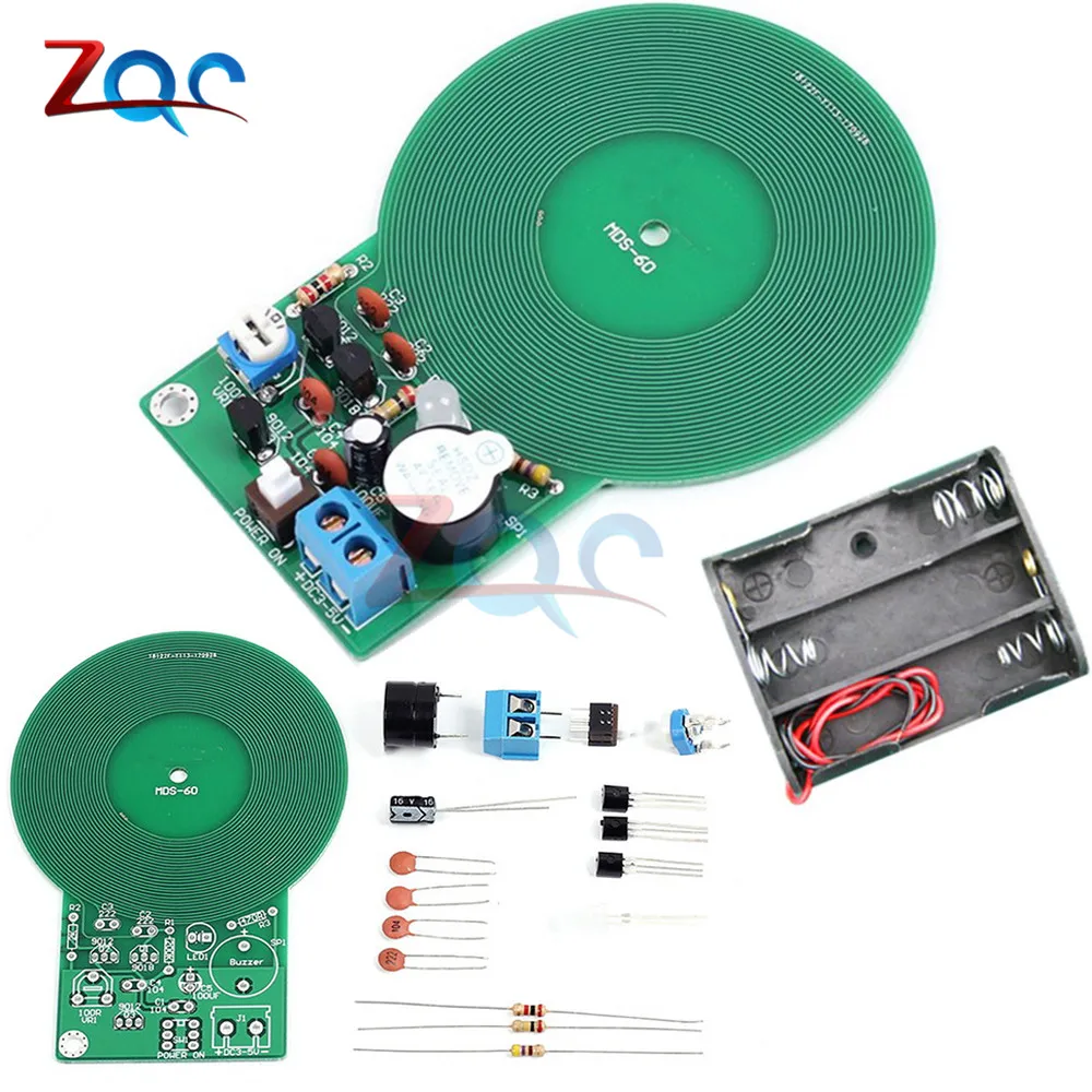 

DIY Kit Metal Detector Kit Electronic Kit DC 3V-5V 60mm Non-contact Sensor Board Module Electronic Part With Battery case
