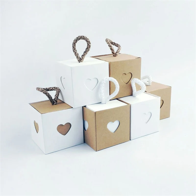 

10 Pieces Wedding Favor Storage Box Wedding Gift Box Wedding Candy Paper Box