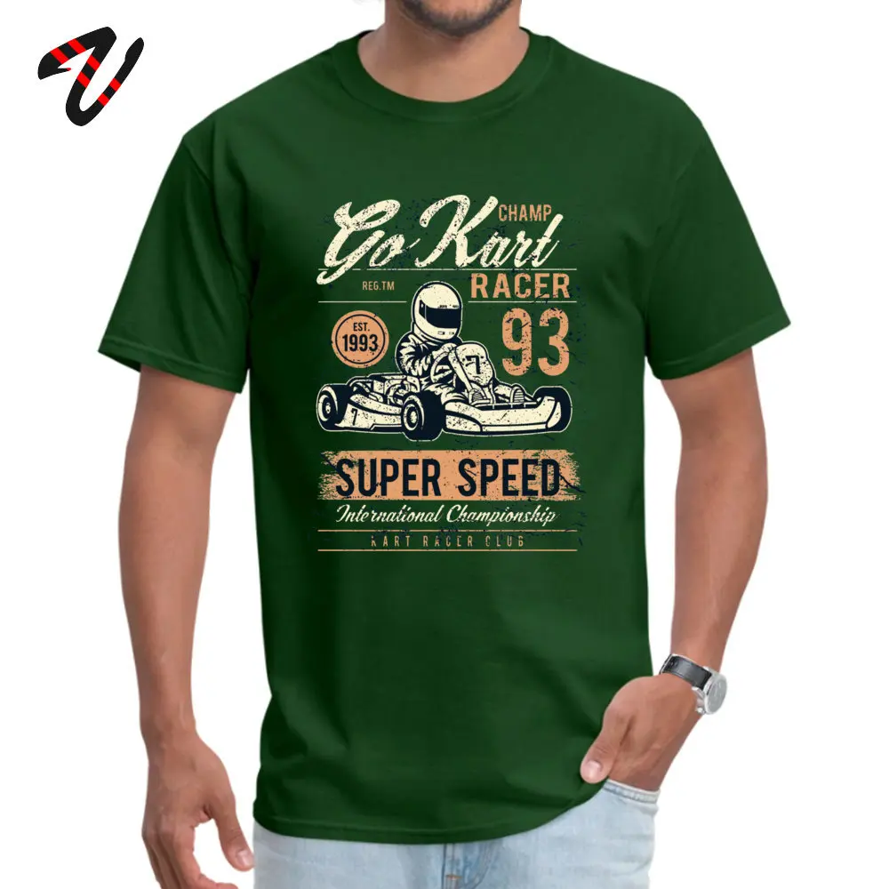 All Cotton Men's Short Sleeve Go kart karting lover T Shirt Casual Tops & Tees Funky Simple Style Crewneck Tee Shirt Go kart karting lover -19338 dark
