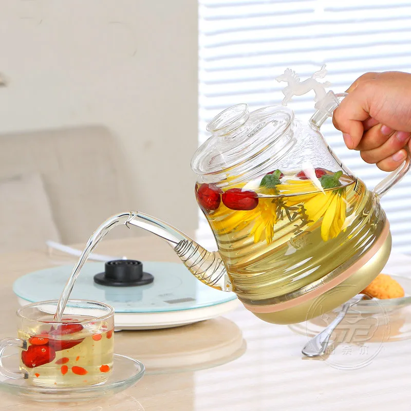 Electric kettle flower pot glass boiling water kettles Overheat