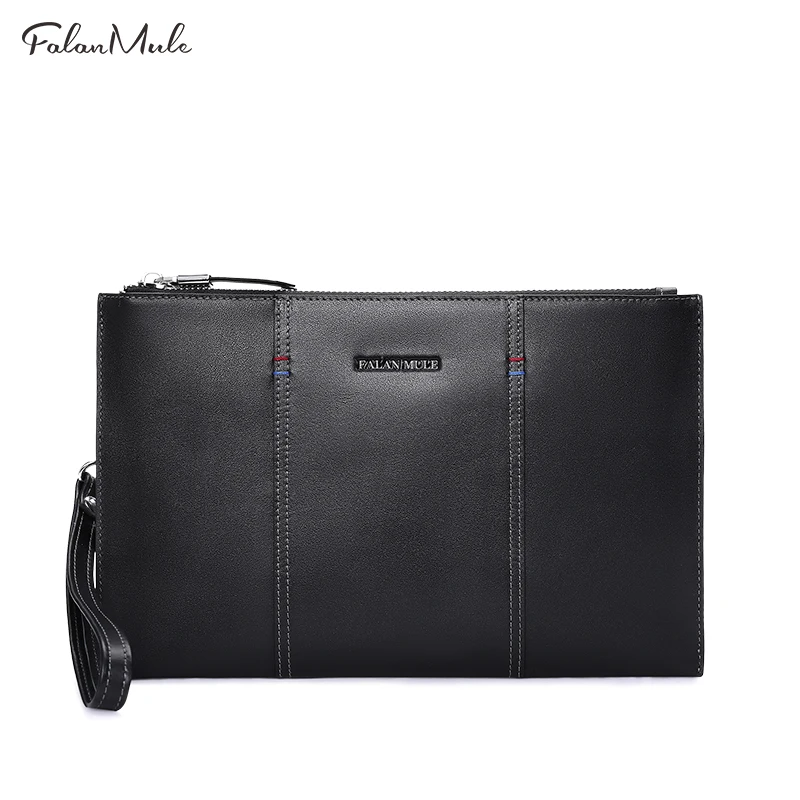 

2018 New Fashion Men Clutch Genuine Leather Wallet Men Clutch Bag Clutch Male Wallet Luxury Leather Men Wallet Can Hold iPad