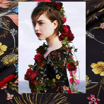 

2017 new 135cm wide Silk chiffon ultra beautiful light mulberry silk scarf yarn fabric pure silk fabric clothing fabric